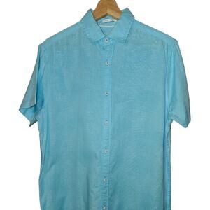 BlueBlack Threads Small Light Blue 100% Cotton Button-Up Shirt [0027]